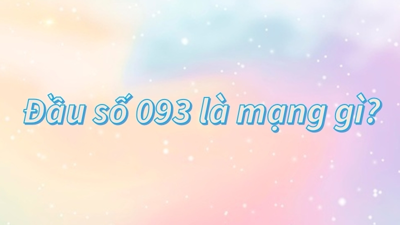 Số 093 thuộc mạng nào? Có ý nghĩa gì? Có phải là số may mắn không? - Thegioididong.com