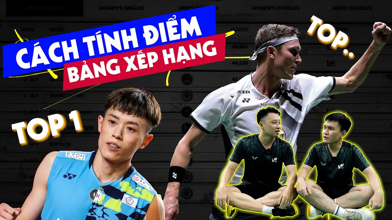 CÁCH TÍNH ĐIỂM "BẢNG XẾP HẠNG" CẦU LÔNG THẾ GIỚI